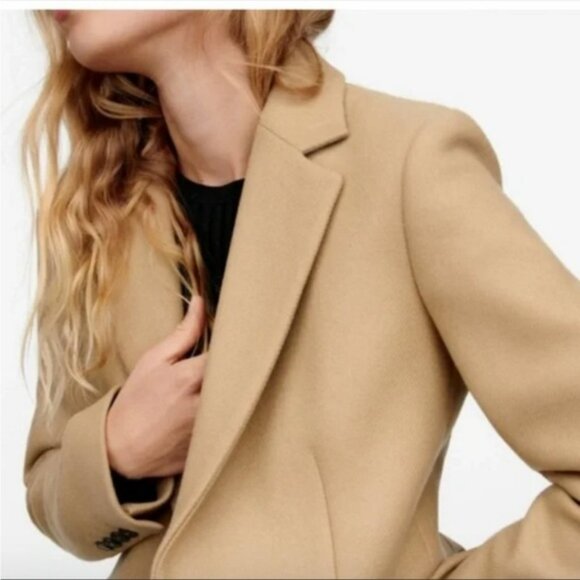 ZARA Camel Italian Wool Menswear Style Coat Jacket Small NWT NEW Blogger Fav - Picture 11 of 16